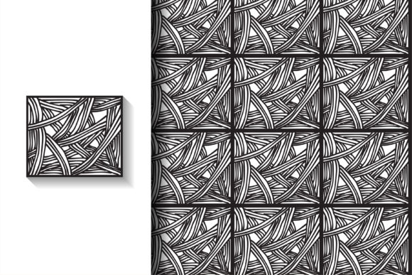 Abstract Curve Line Black Pattern for Modern Design
