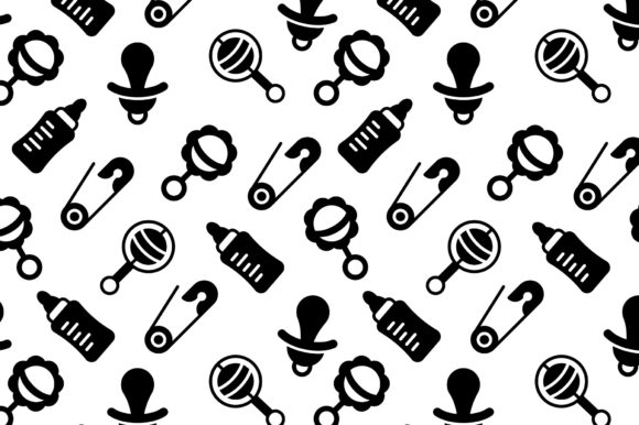 Baby Accessories Seamless Pattern Art