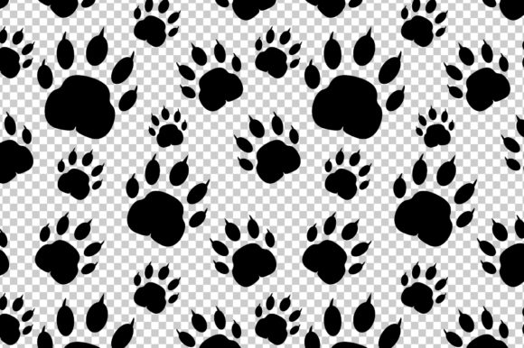 Bear Paw Print Seamless Pattern Design