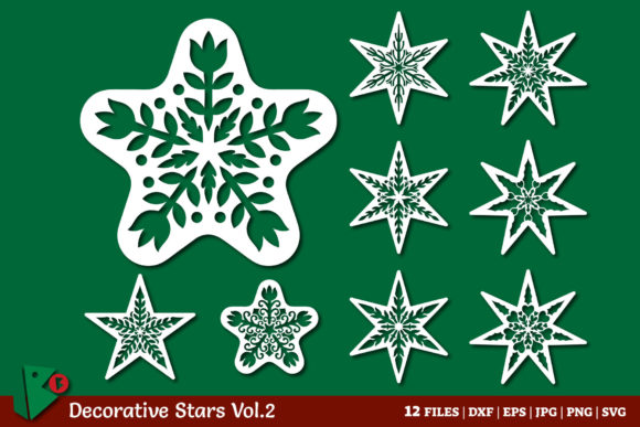 Christmas Stars Svg Decoration for Creative Projects
