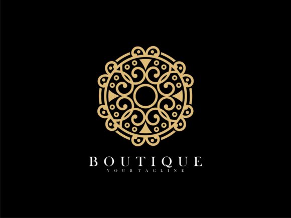 Circle Decoration Boutique Royal Logo Design