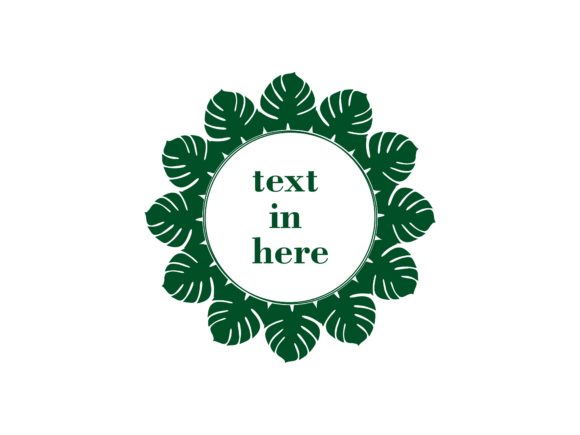 Circular Tropical Leaf Frame Vector for Creative Projects