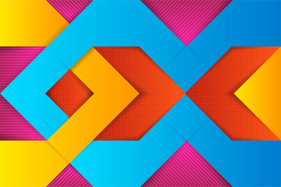 Colorful Geometric Background with Patte
