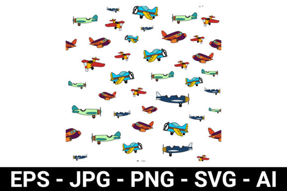 Colorful Plane Seamless Pattern: A Versatile Design Solution for Every Creative Project