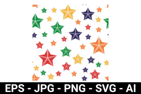 Colorful Stars Seamless Pattern for Creative Projects