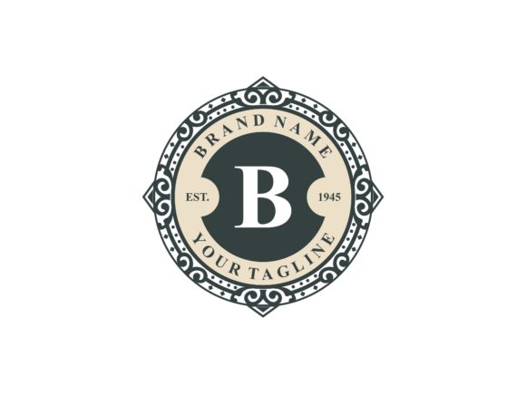 Emblem Initial B Elegant Frame Ornament: A Strategic Asset for Refined Branding