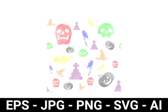 Halloween Watercolor Seamless Pattern: Creative Versatility