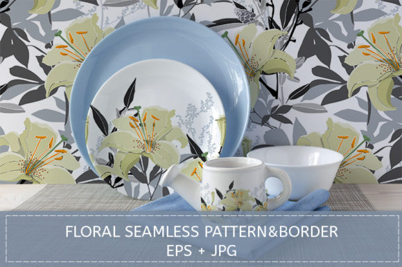 Lilies. Pattern and Border: A Versatile Design Asset