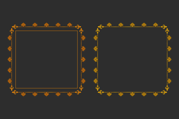 Luxury Golden Flora Border Frame Set