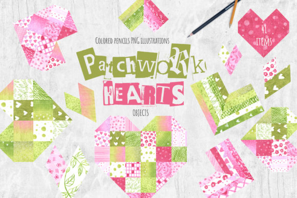 Patchwork Hearts Objects Backgrounds Evaluation