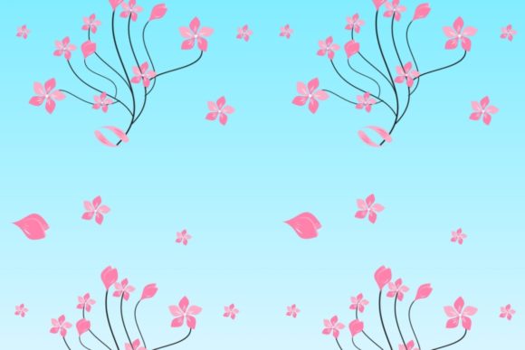 Sakura Flowers in the Blue Sky: A Versatile Design for Creative Projects