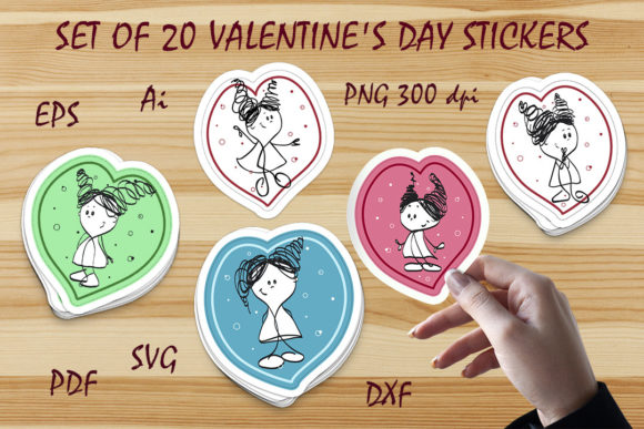 SET of 20 VALENTINE S DAY STICKERS: A Practical Review for Creators