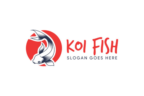 The Ultimate Guide to a Flat Red and Blue Koi Fish Logo Design