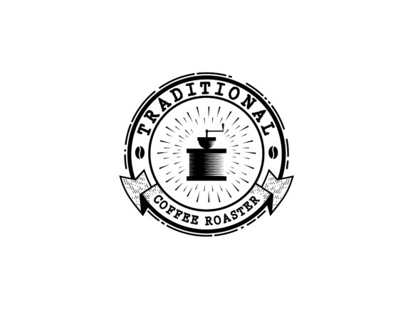 Traditional Coffee Roaster Logo Badge