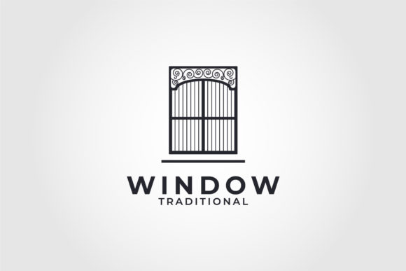 Traditional Window Icon Vector Logo: A Classic Design Asset