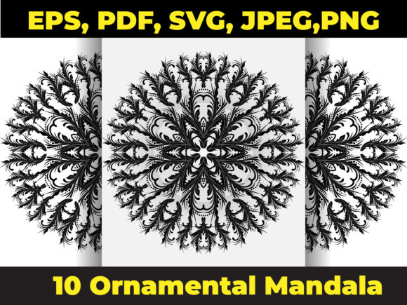 Unlocking Creative Potential with the 10 Ornament Mandala Coloring Page Bundle