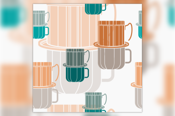 Vietnamese Drip Coffee Seamless Pattern: A Versatile Asset for Creative Projects