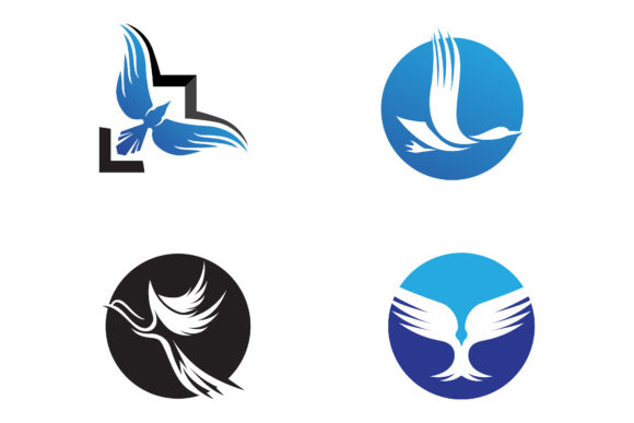 Wings Bird Sign Abstract Template Icons for Modern Branding
