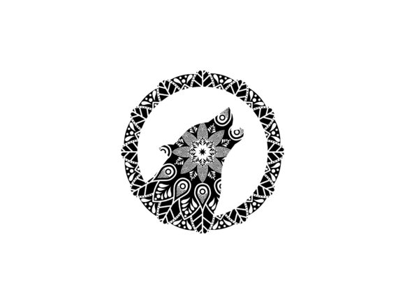 Wolf Abstract Ornament Zen Vector